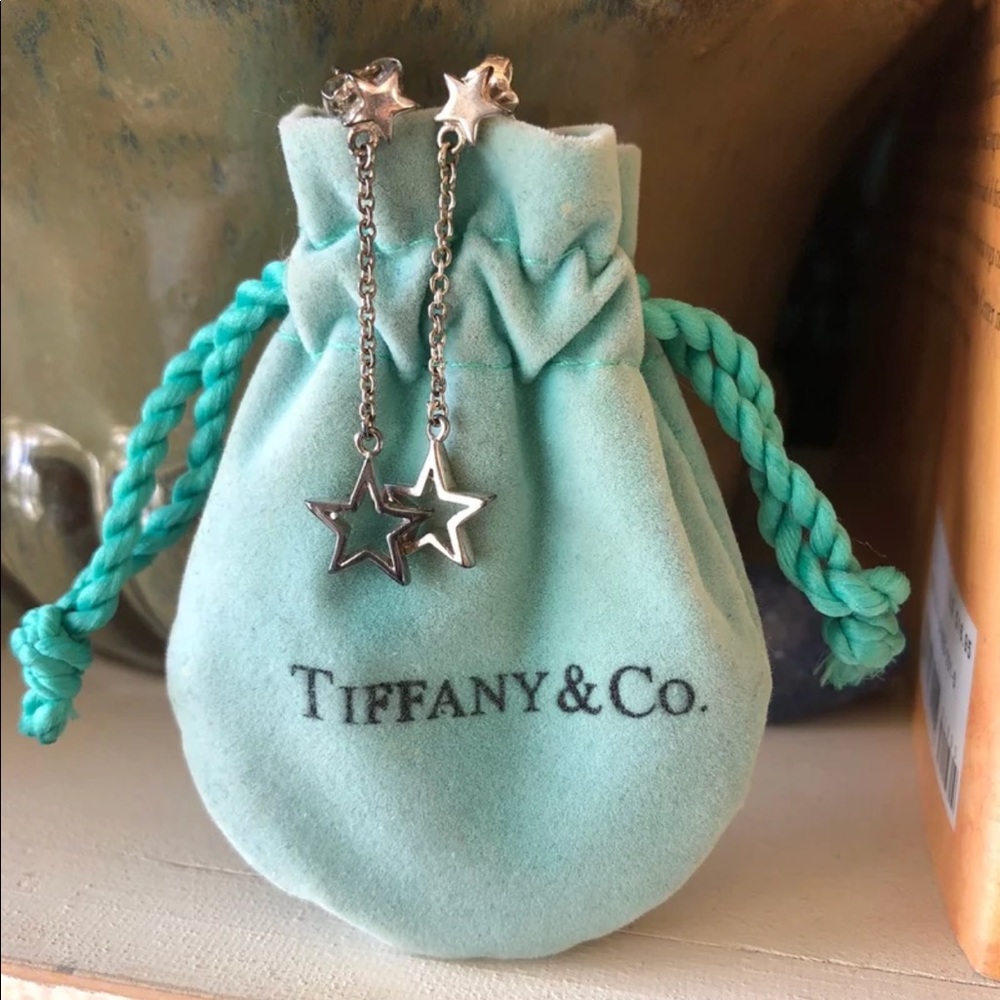 Tiffany & co. 925 Silver Star Dangle Earrings